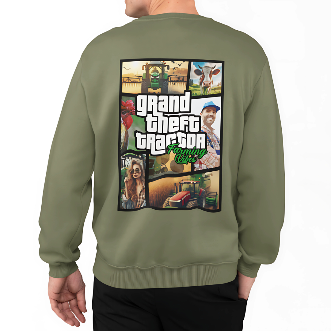 Grand Theft "Farming Vibes" Rückseite | Premium Sweater