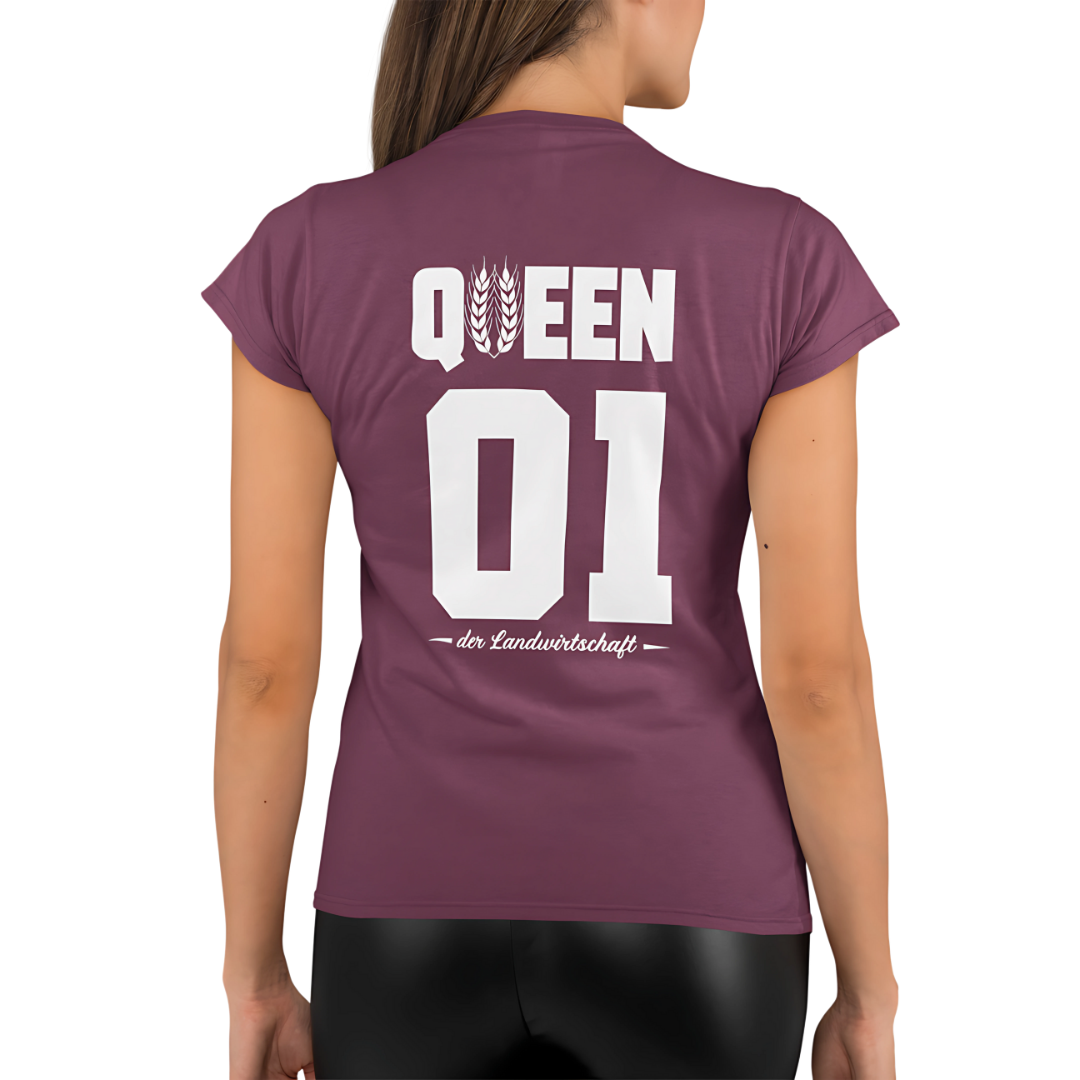 QUEEN der Landwirtschaft#2 Rückseite | Premium T Shirt Frauen