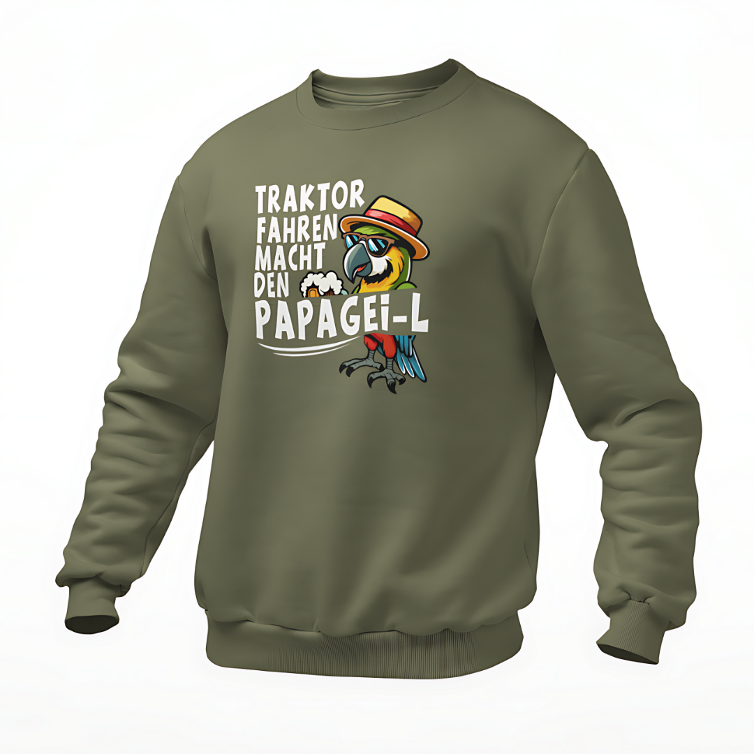 Traktor fahren macht den Papagei-L | Premium Sweater