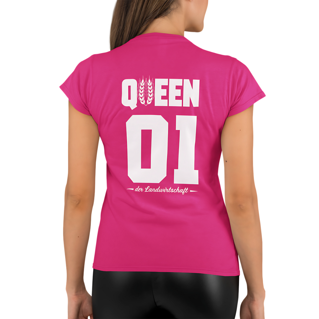 QUEEN der Landwirtschaft#2 Rückseite | Premium T Shirt Frauen