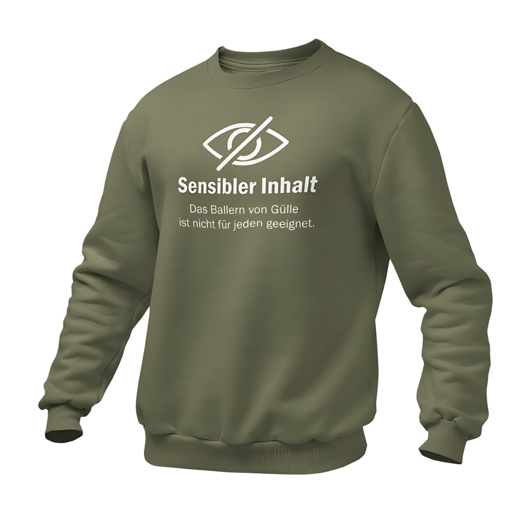"Sensibler Inhalt" Gülle ballern | Premium Sweater