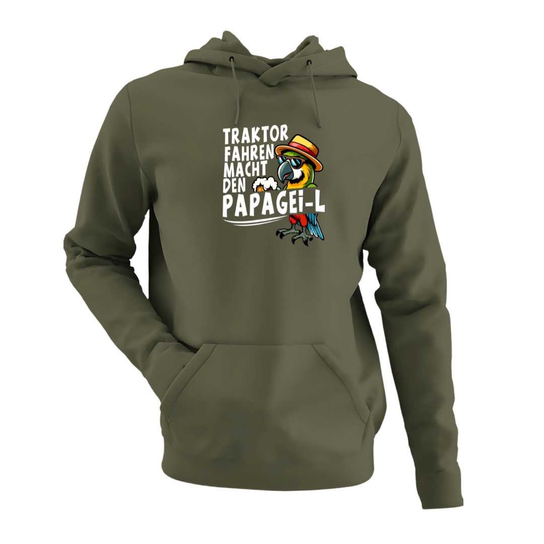 Traktor fahren macht den Papagei-L | Premium Hoodie