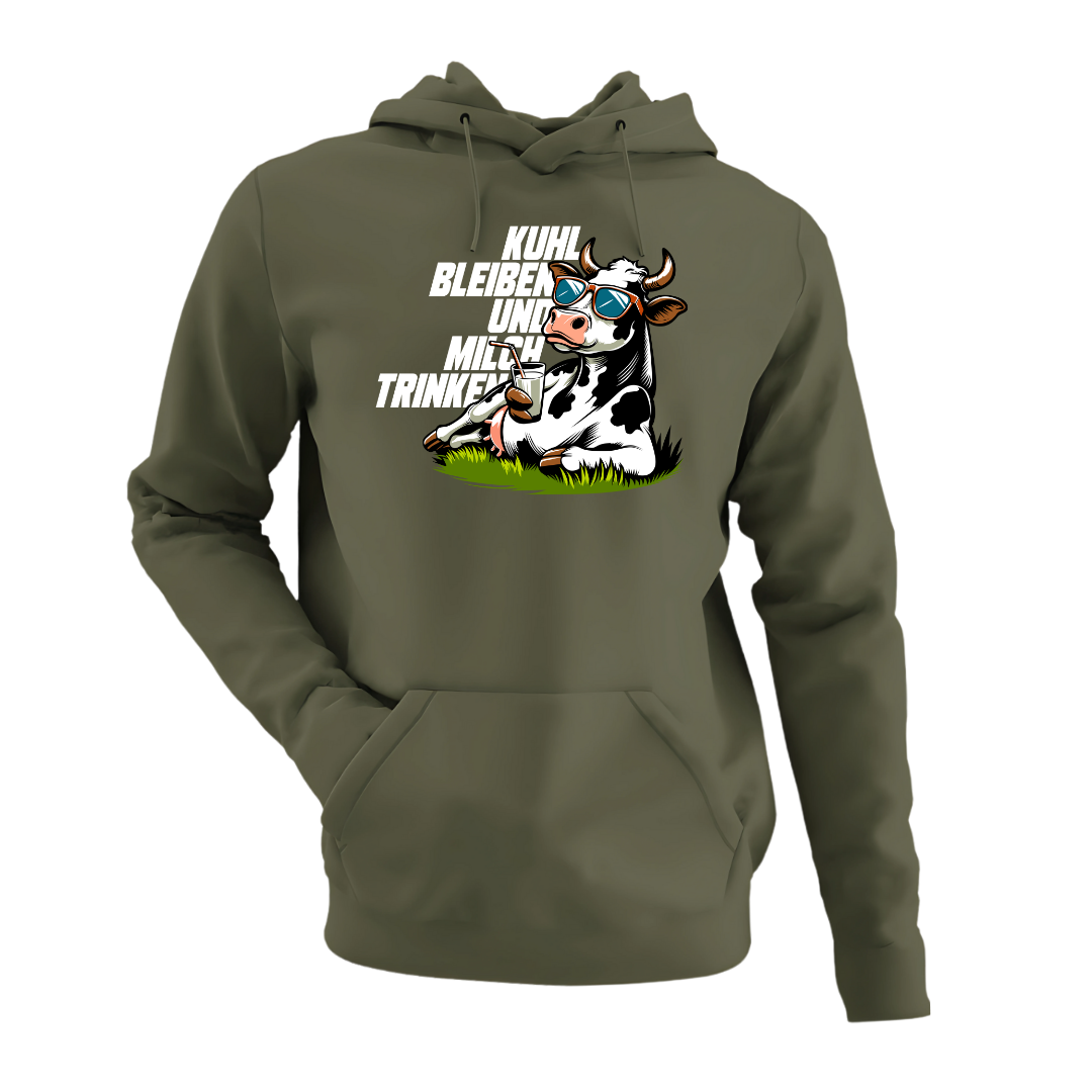 Kuhl bleiben und Milch trinken | Premium Hoodie
