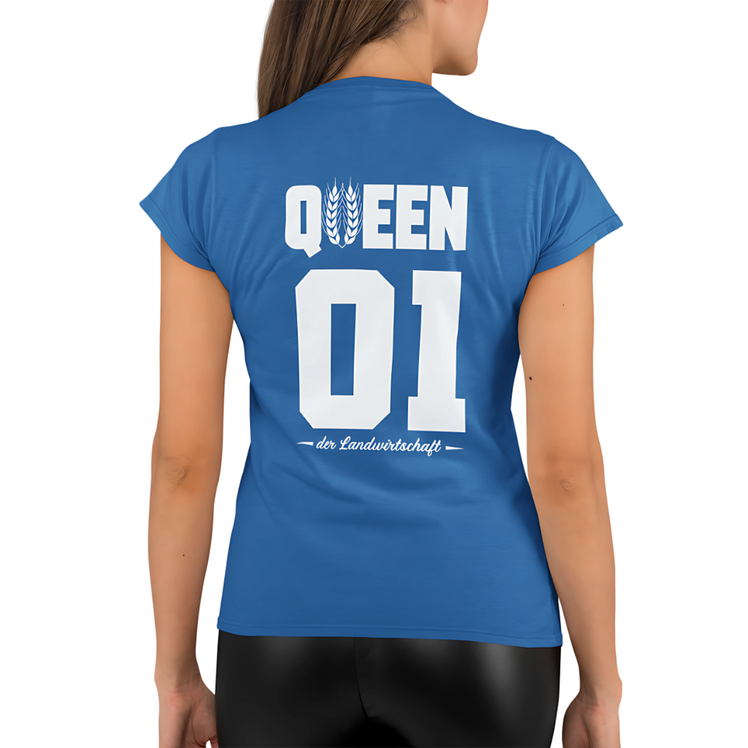 QUEEN der Landwirtschaft#2 Rückseite | Premium T Shirt Frauen