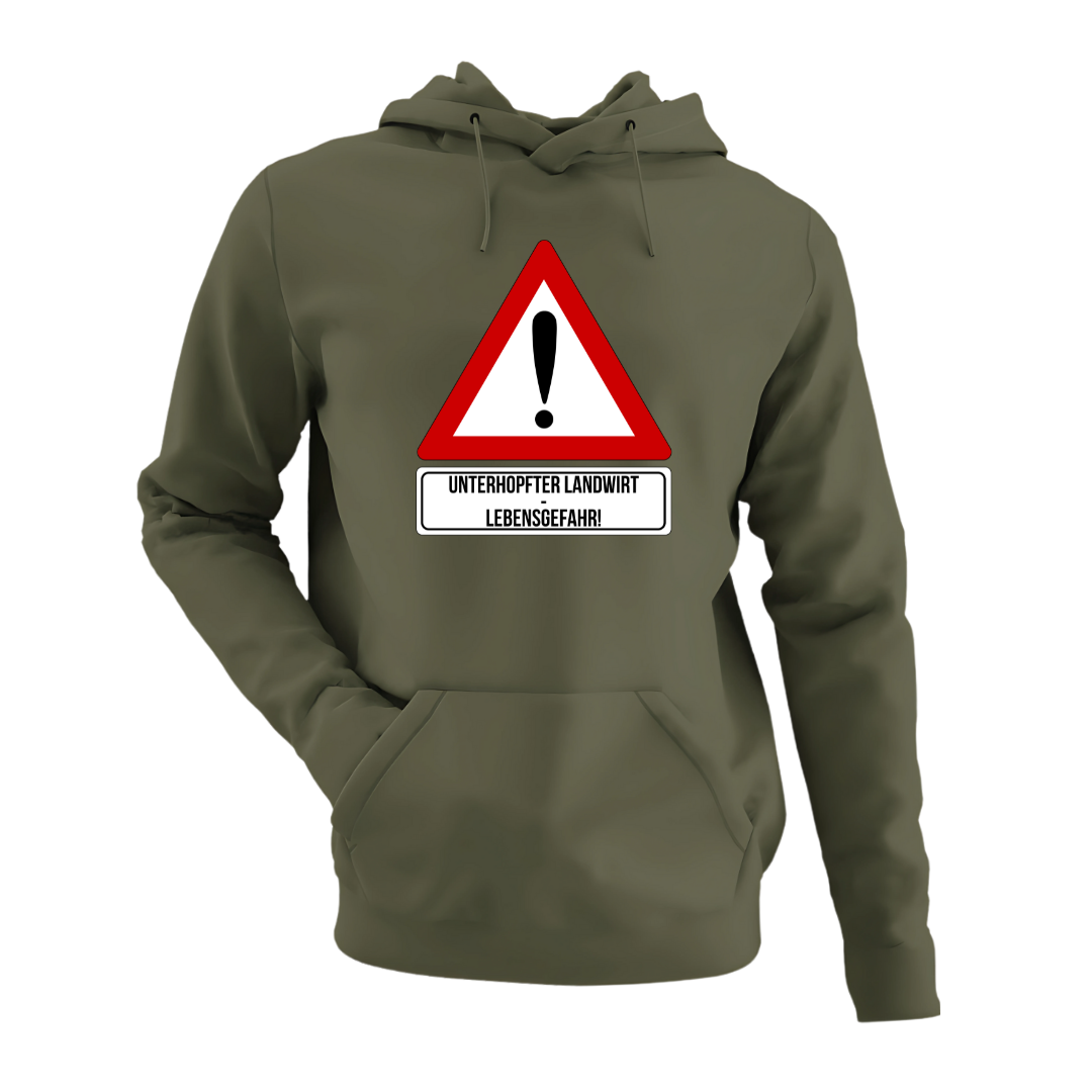 Lebensgefahr! Unterhopfter Landwirt | Premium Hoodie