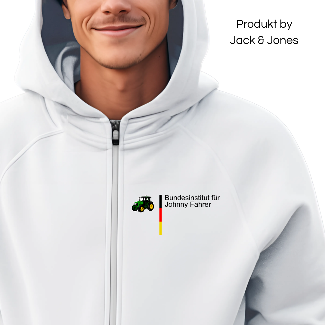 Bundesinstitut für Johnny Fahrer | Premium Zip Hoodie