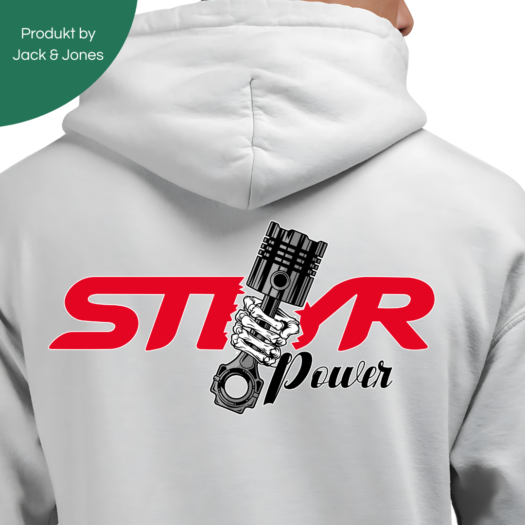 SteyrPower Rückseite | Premium Zip Hoodie