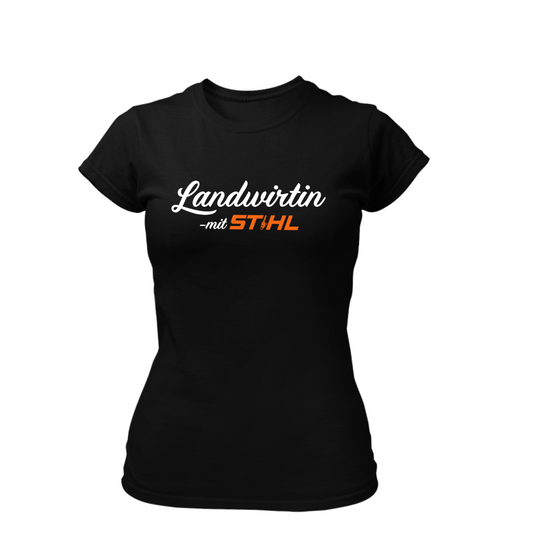 Landwirtin mit Stihl | Premium T Shirt Frauen