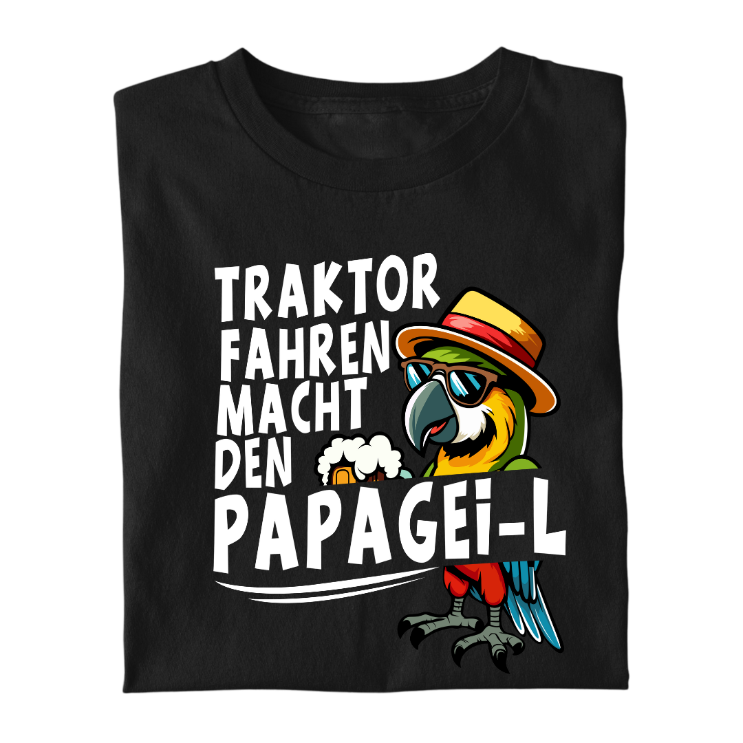 Traktor fahren macht den Papagei-L | Premium T Shirt