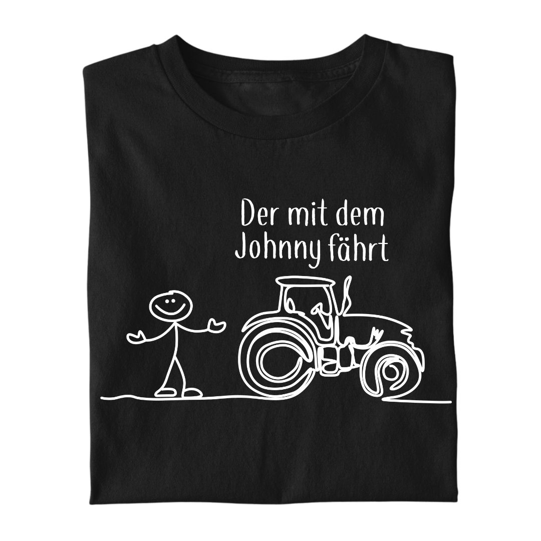 Der mit dem Johnny fährt | Premium T Shirt