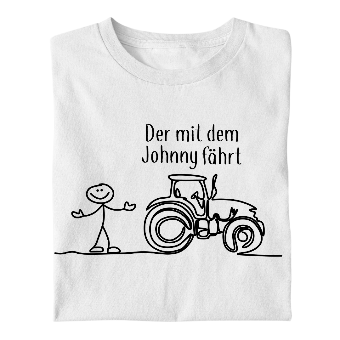 Der mit dem Johnny fährt | Premium T Shirt