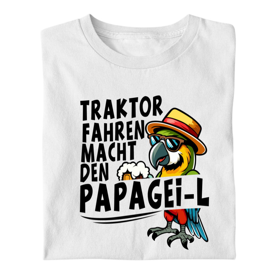 Traktor fahren macht den Papagei-L | Premium T Shirt