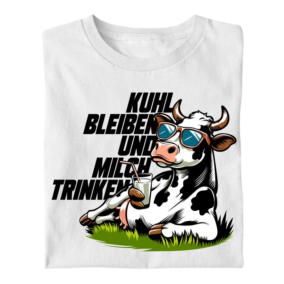 Kuhl bleiben und Milch trinken | Premium T Shirt