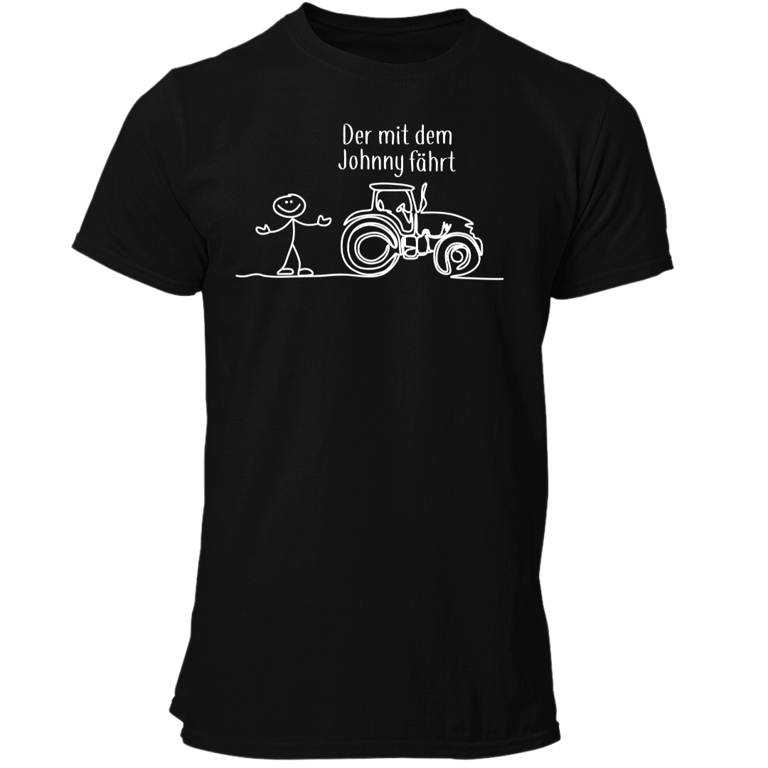 Der mit dem Johnny fährt | Premium T Shirt