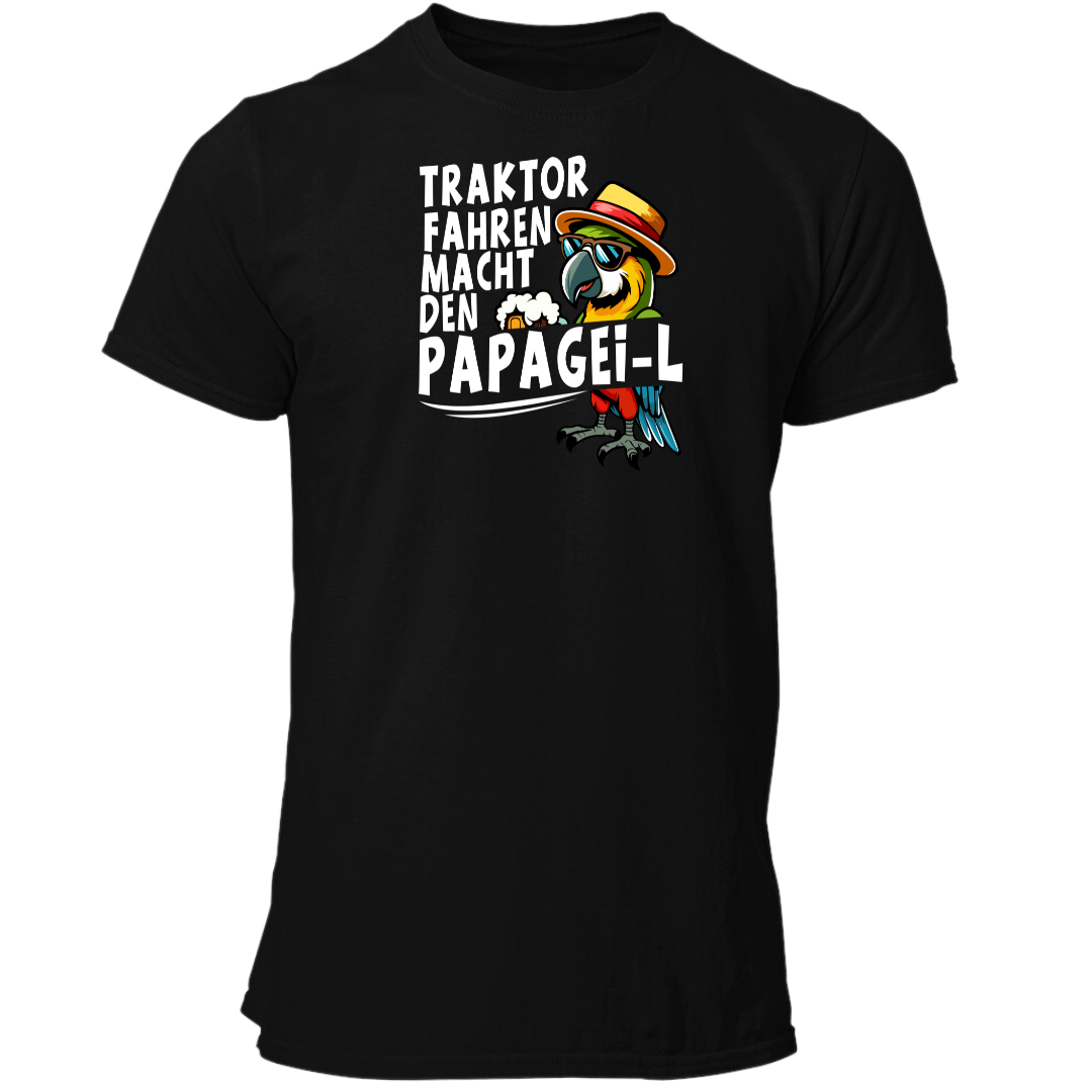 Traktor fahren macht den Papagei-L | Premium T Shirt