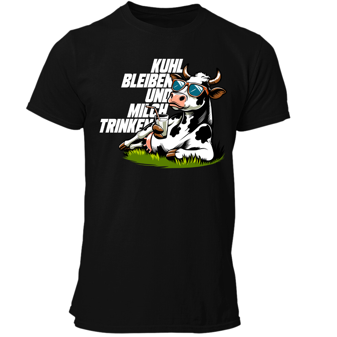 Kuhl bleiben und Milch trinken | Premium T Shirt