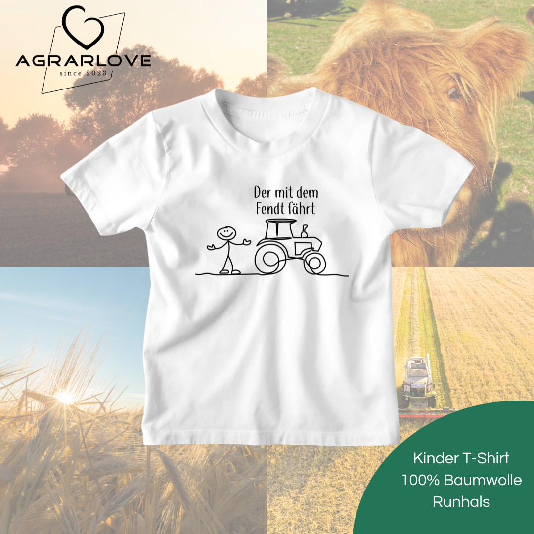 Der mit dem Fendt fährt | T Shirt Kinder