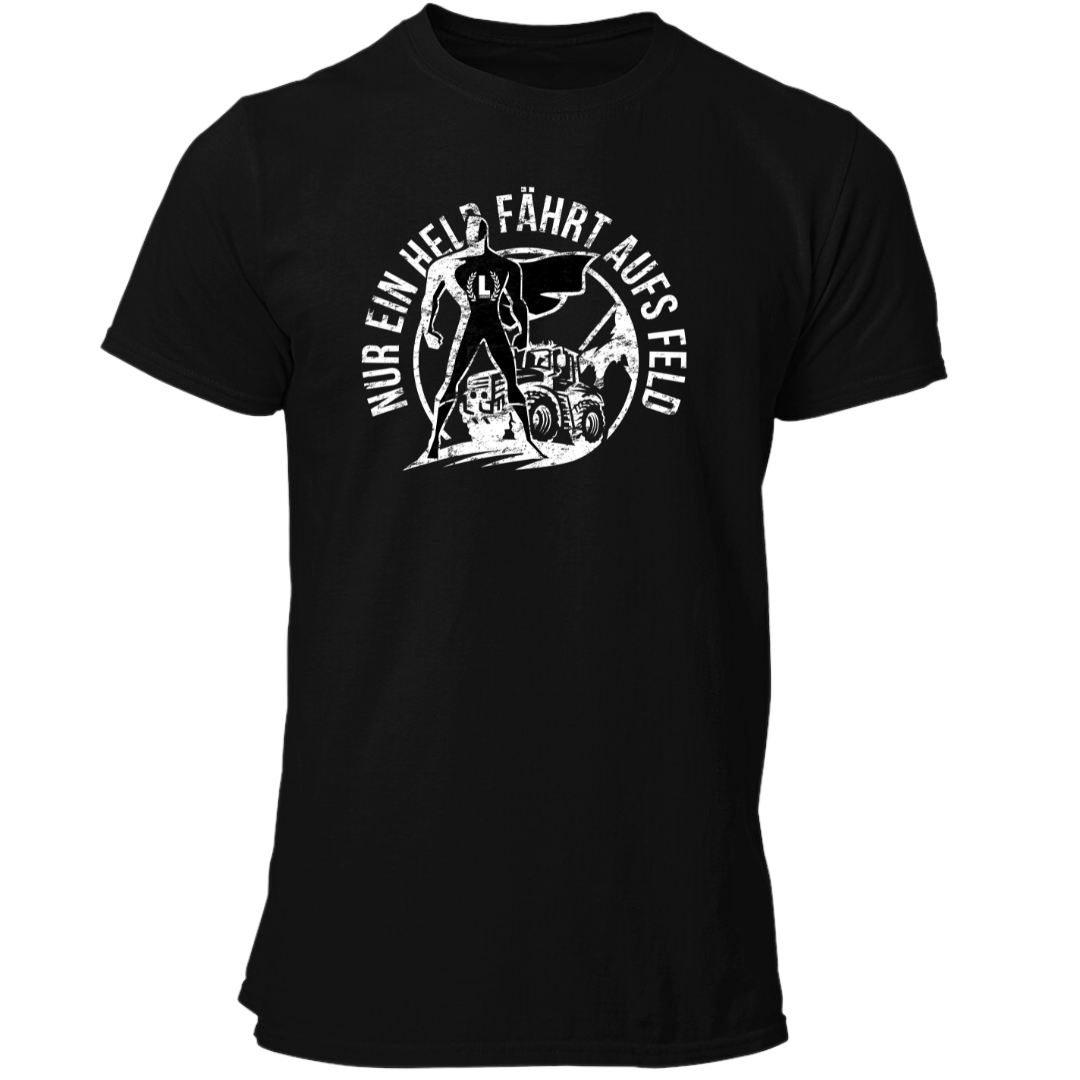 Nur ein Held fährt aufs Feld | Premium T Shirt