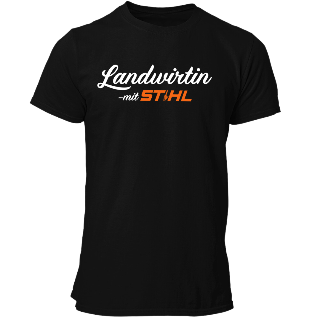 Landwirtin mit Stihl | Premium T Shirt