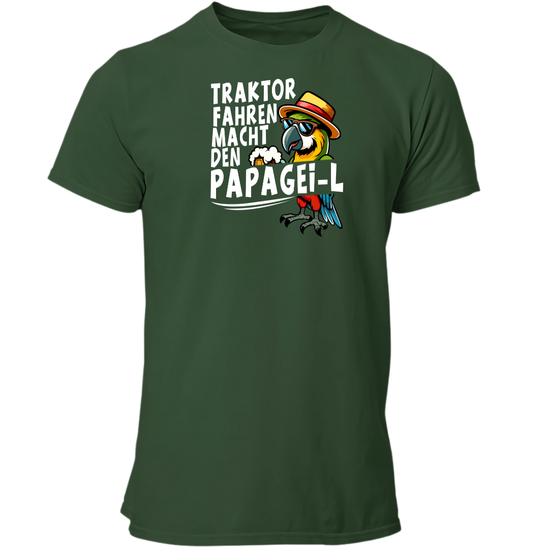 Traktor fahren macht den Papagei-L | Premium T Shirt