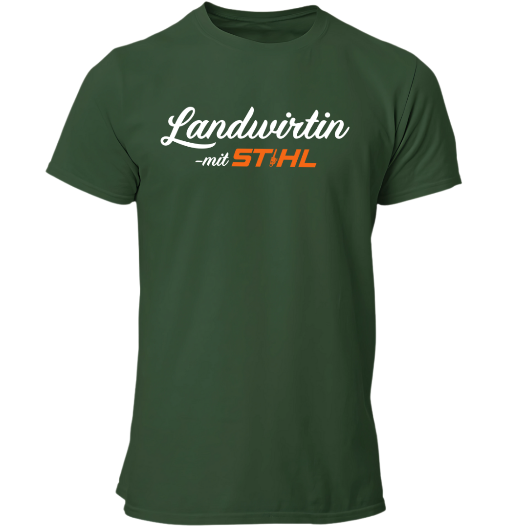 Landwirtin mit Stihl | Premium T Shirt