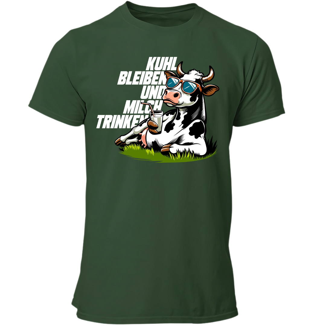 Kuhl bleiben und Milch trinken | Premium T Shirt