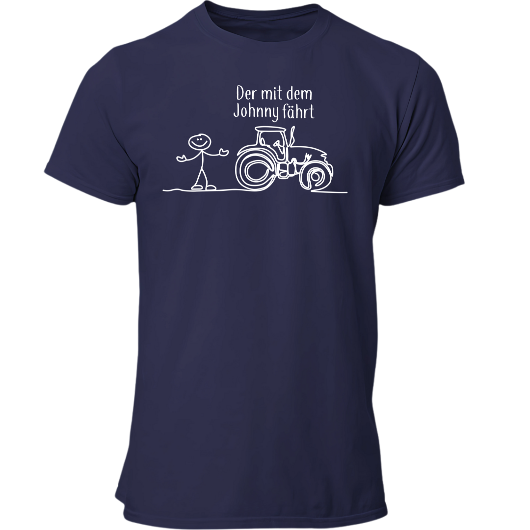 Der mit dem Johnny fährt | Premium T Shirt