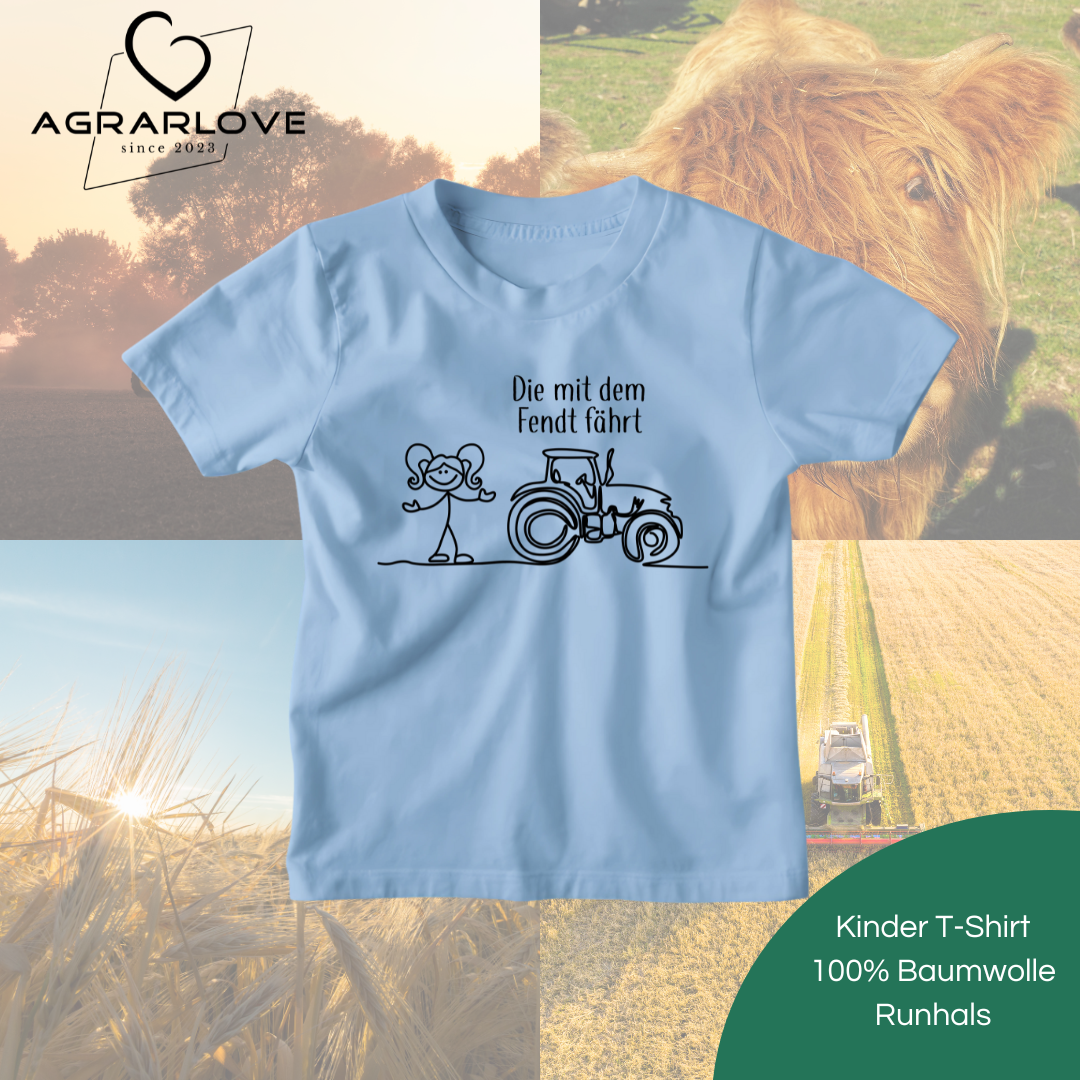 Die mit dem Fendt fährt | T Shirt Kinder