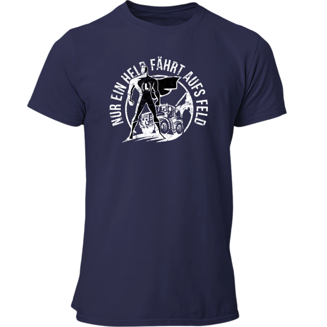 Nur ein Held fährt aufs Feld | Premium T Shirt