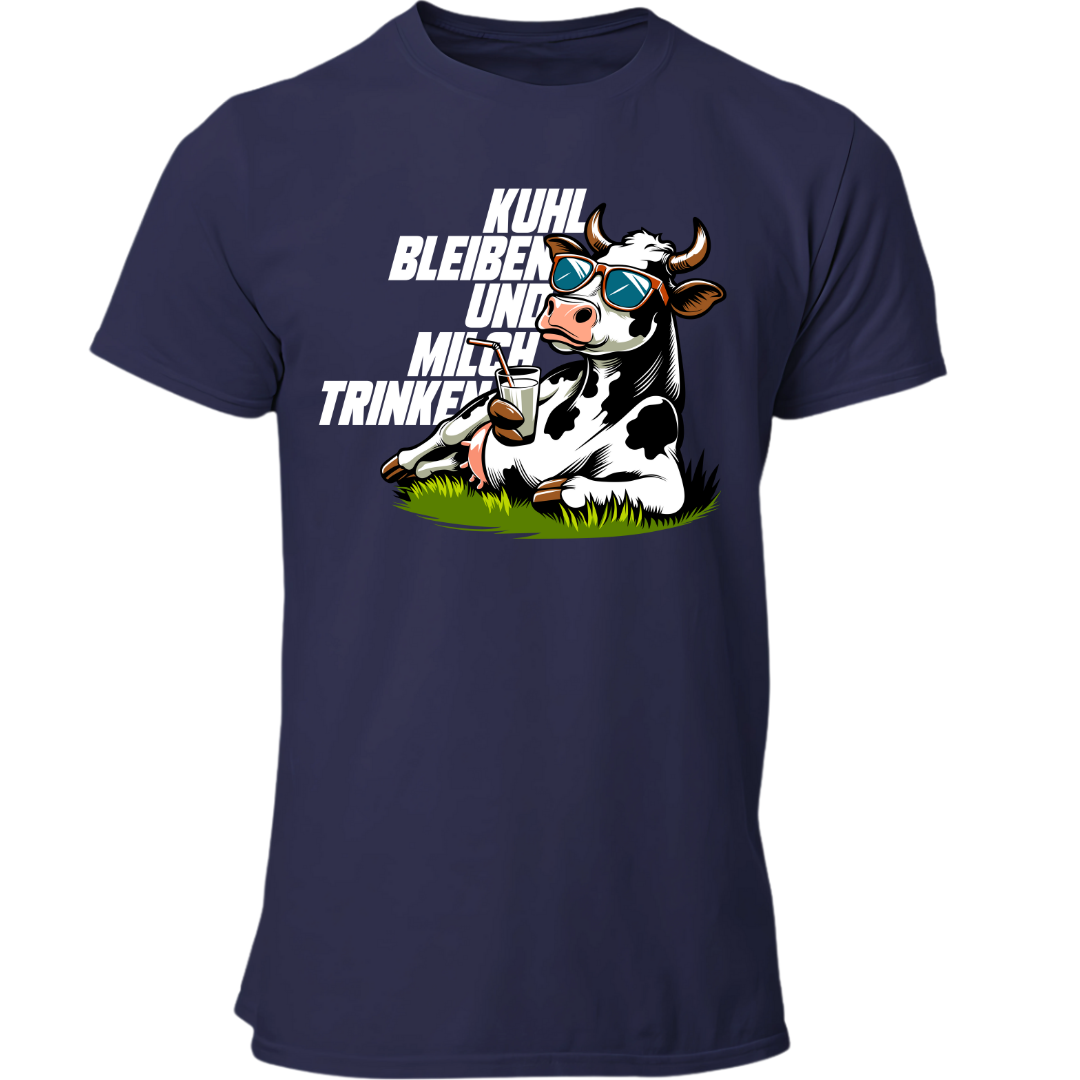 Kuhl bleiben und Milch trinken | Premium T Shirt