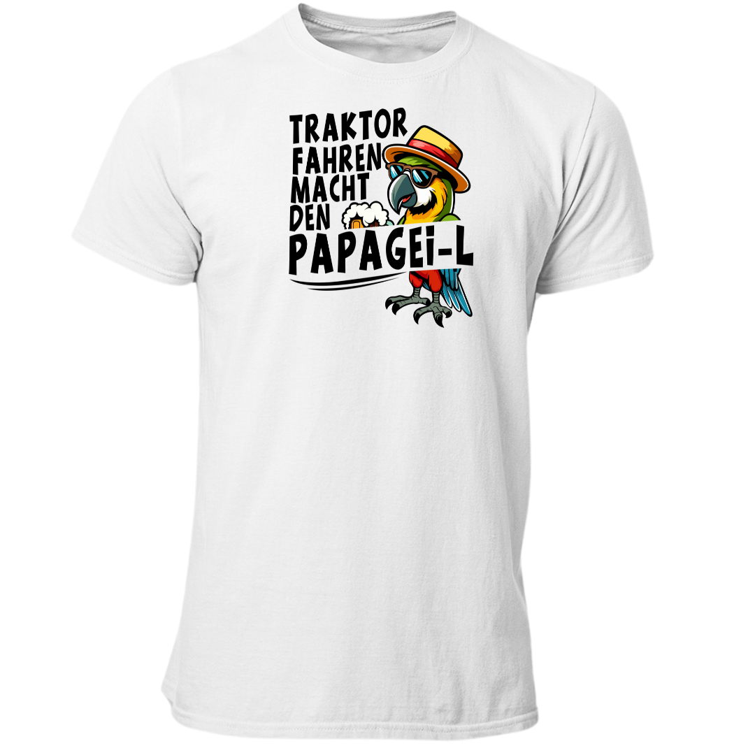 Traktor fahren macht den Papagei-L | Premium T Shirt