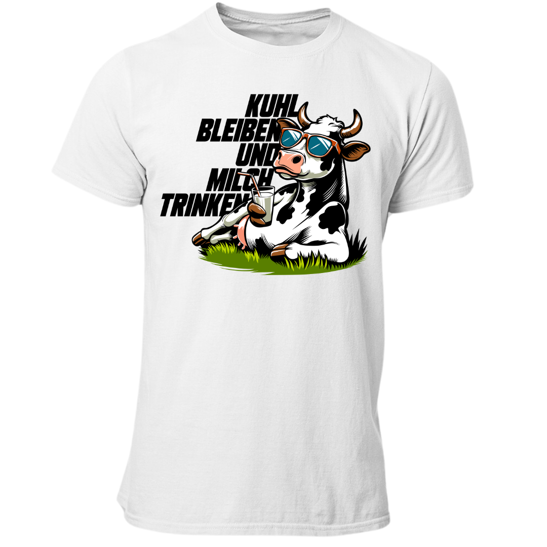 Kuhl bleiben und Milch trinken | Premium T Shirt