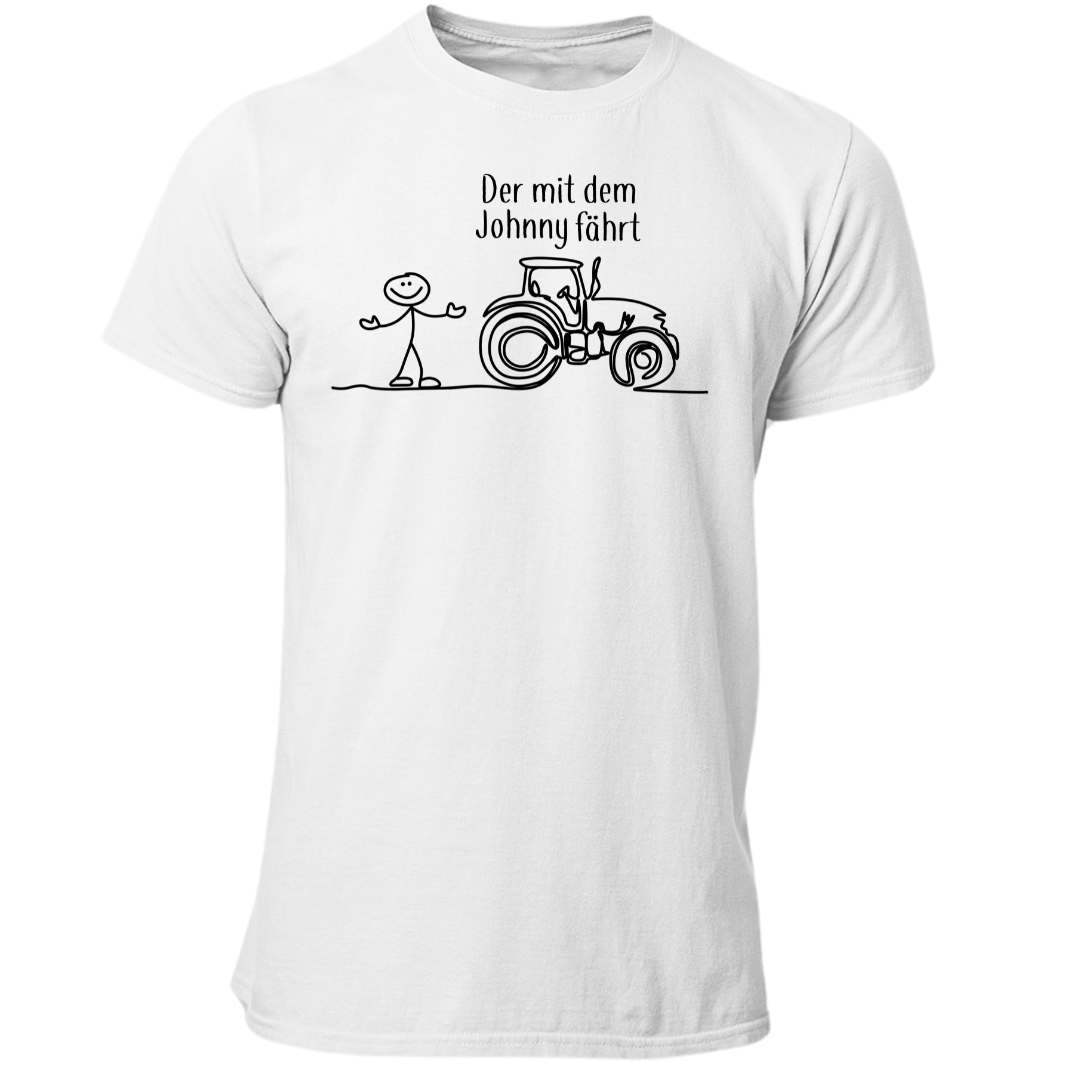 Der mit dem Johnny fährt | Premium T Shirt