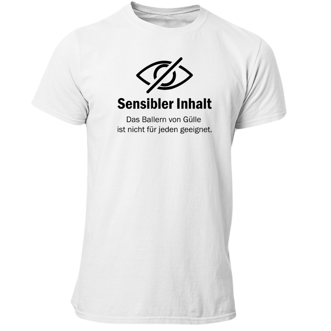 "Sensibler Inhalt" Gülle ballern | Premium T Shirt