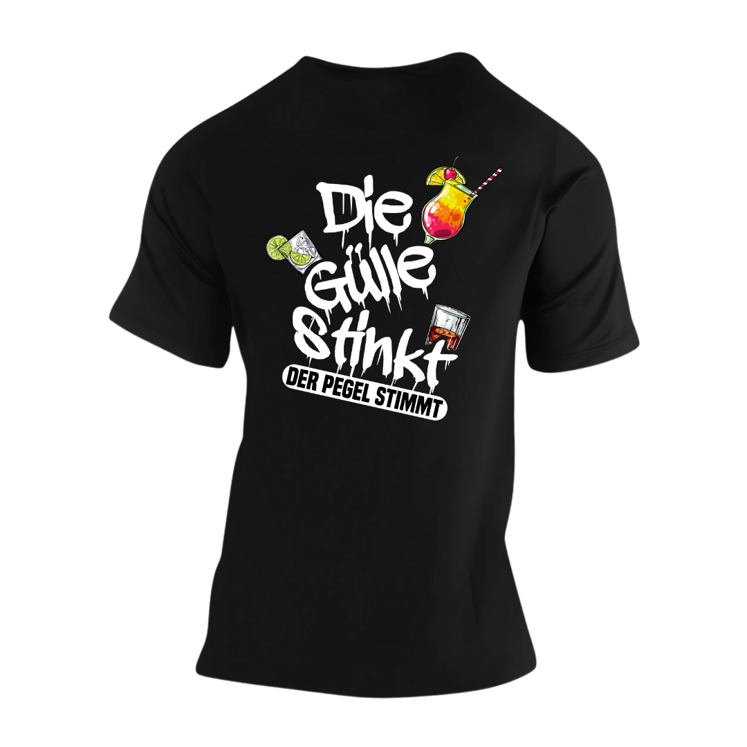 Die Gülle stinkt, der Pegel stimmt Rückseite | Premium T Shirt