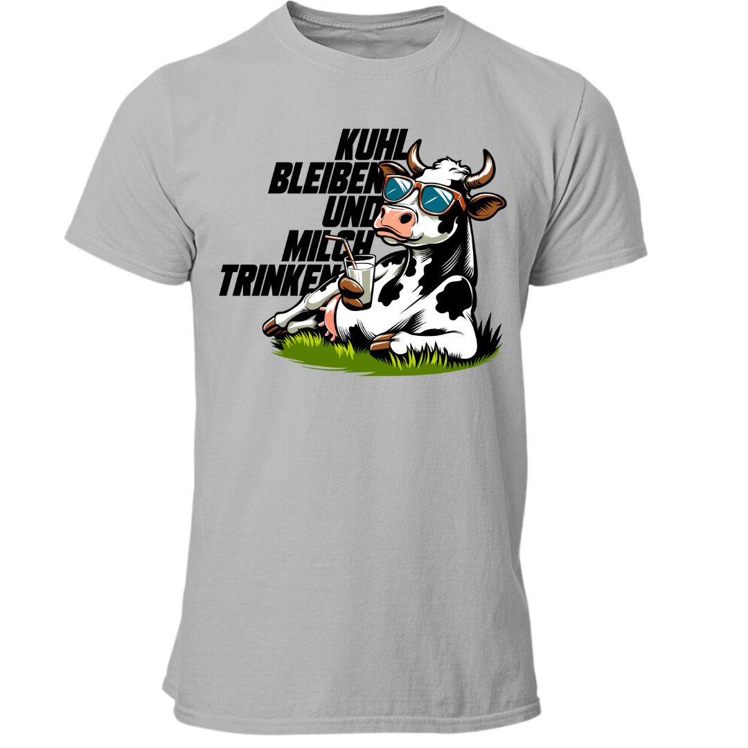 Kuhl bleiben und Milch trinken | Premium T Shirt