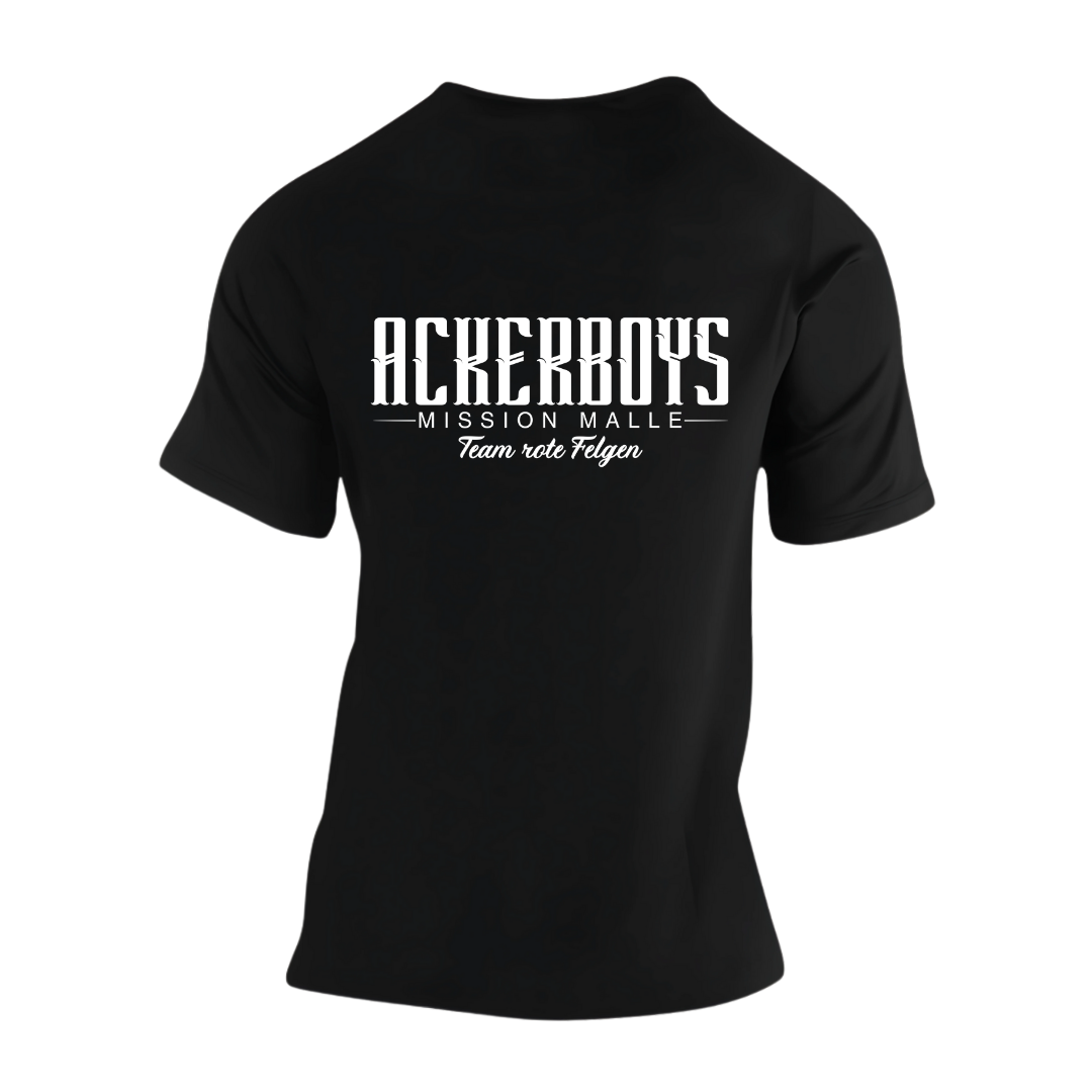 Ackerboys Team Rote Felgen Rückseite | Premium T Shirt