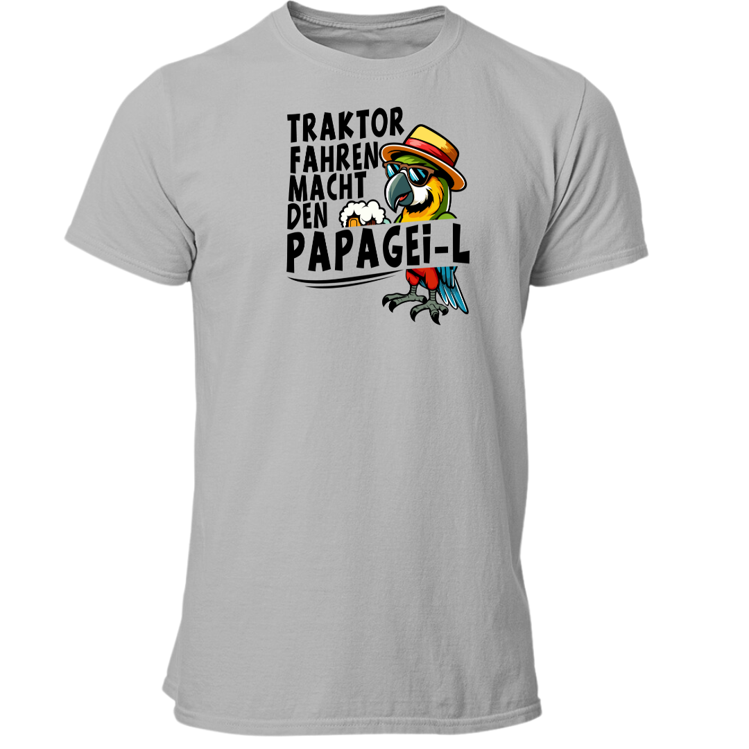 Traktor fahren macht den Papagei-L | Premium T Shirt
