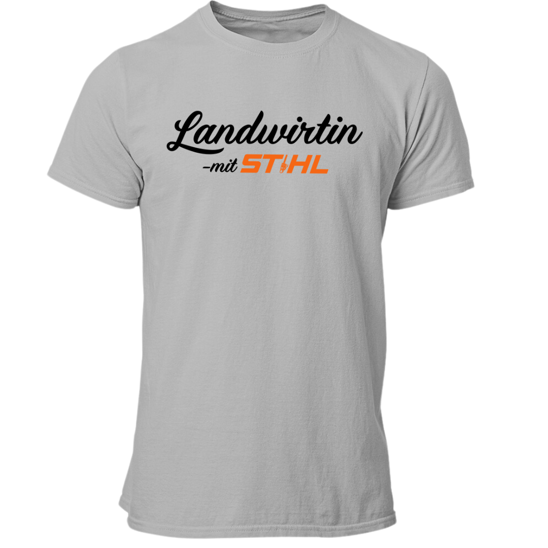 Landwirtin mit Stihl | Premium T Shirt
