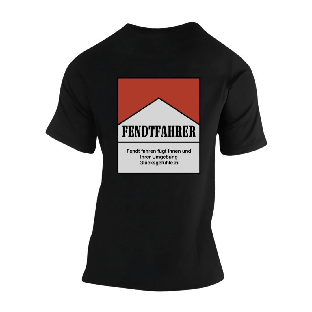 Fendtfahrer Glücksgefühle Zigaretten Motiv Rückseite | Premium T Shirt