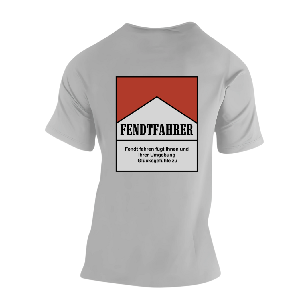 Fendtfahrer Glücksgefühle Zigaretten Motiv Rückseite | Premium T Shirt