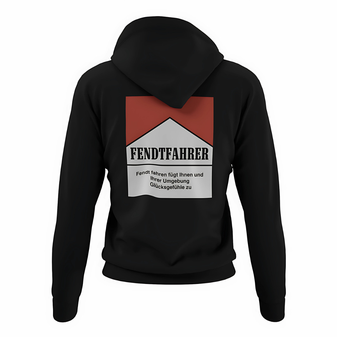 Fendtfahrer Glücksgefühle Zigaretten Motiv Rückseite | Premium Hoodie