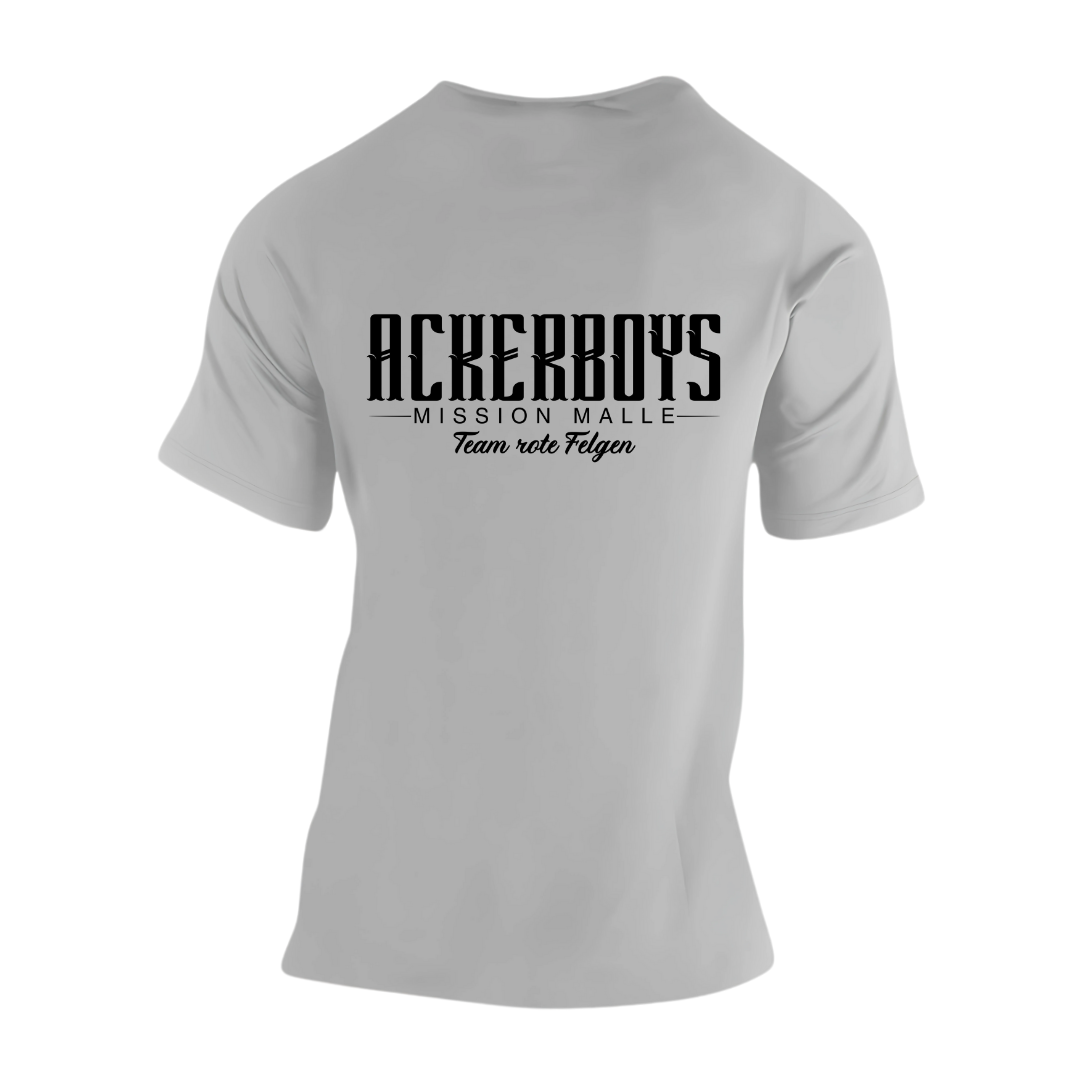 Ackerboys Team Rote Felgen Rückseite | Premium T Shirt