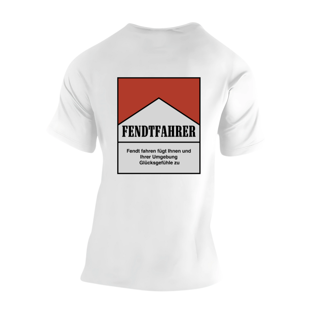 Fendtfahrer Glücksgefühle Zigaretten Motiv Rückseite | Premium T Shirt