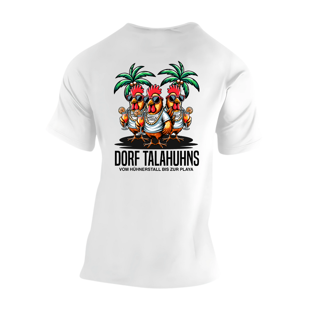 Dorf Talahuhns Vom Hühnerstall bis zur Playa Rückseite | Premium T Shirt