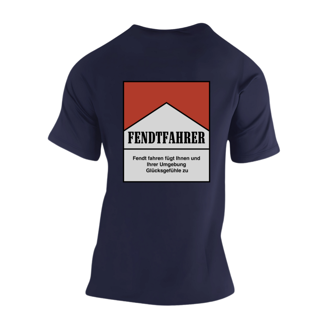 Fendtfahrer Glücksgefühle Zigaretten Motiv Rückseite | Premium T Shirt