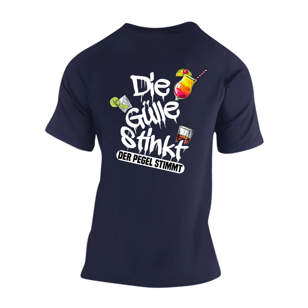 Die Gülle stinkt, der Pegel stimmt Rückseite | Premium T Shirt