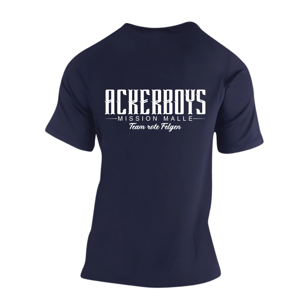 Ackerboys Team Rote Felgen Rückseite | Premium T Shirt