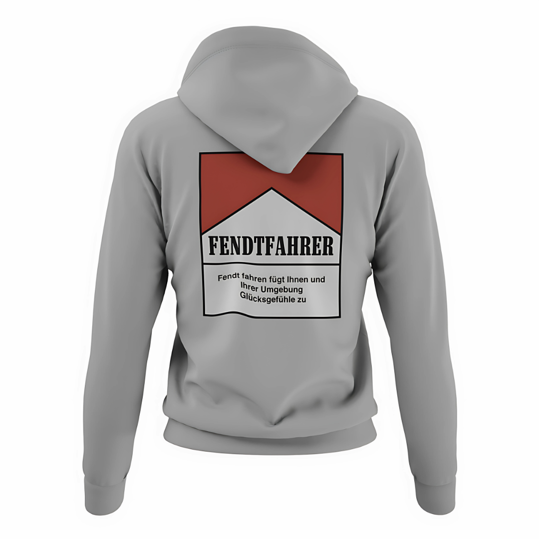 Fendtfahrer Glücksgefühle Zigaretten Motiv Rückseite | Premium Hoodie