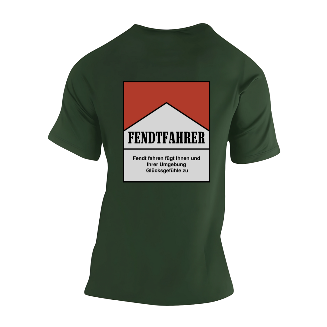 Fendtfahrer Glücksgefühle Zigaretten Motiv Rückseite | Premium T Shirt